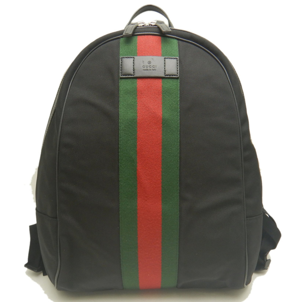 GUCCI Black Canvas Backpack